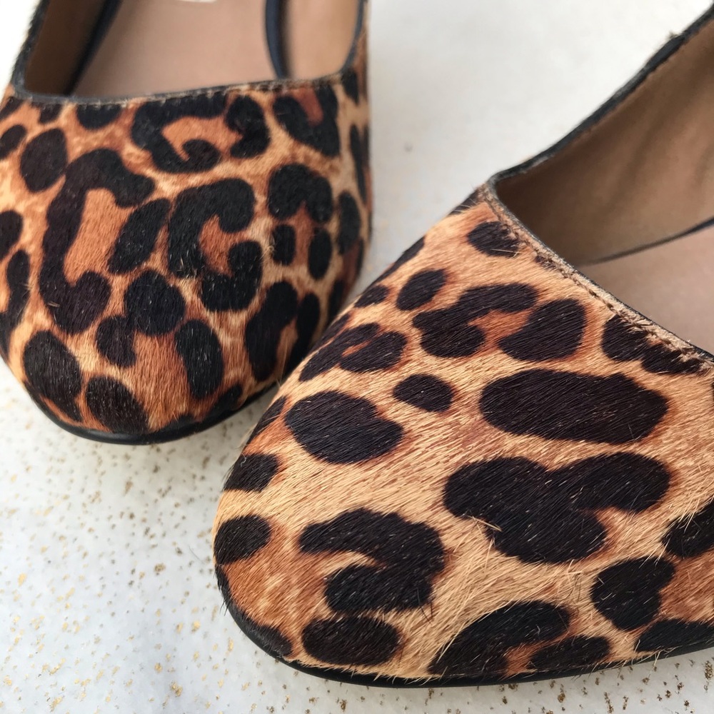 Aubrey Lynn Leopard Calf Hair Pump Heels Size 6.5 - Picture 7 of 12